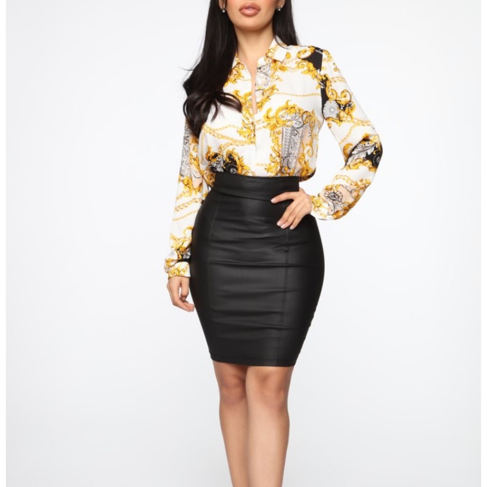 Fashionnova Black Pencil Skirt - Picture 1 of 5